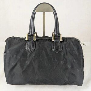 Authentic Vintage Christian Dior 1980's Boston Duffle Bag Black Made in France